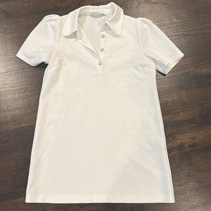 Zara pearl button shirt dress
